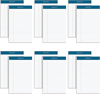 Blocs-notes et agenda tops, 5 x 8", petite règle légale, livre blanc, 50