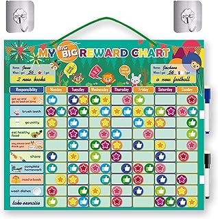 Tableau magnétique réutilisable de récompenses et de responsabilités de beauté pour les enfants