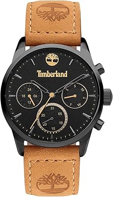 Montre analogique pour femme timberland henniker lee avec bracelet en cuir véritable marron