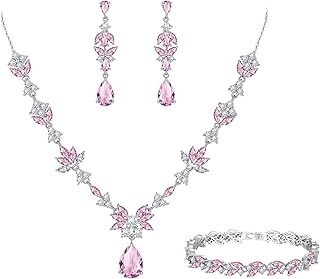Ensemble de bijoux de mariage marquise en pierre de zircone cubique en forme