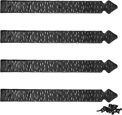 Paquet de 4 charnières de fausse porte de 16 pouces charnière à sangle