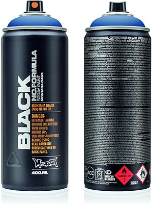 Peinture en aérosol montana black, finition mate, pot de 400 ml, couleur