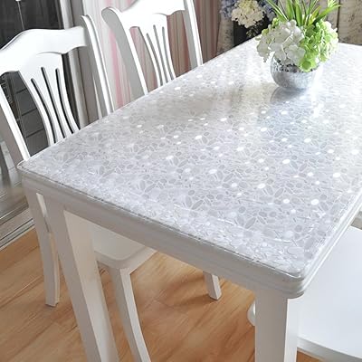Nappe en pvc imperméable, nappe en plastique givré de 1,3 mm d'épaisseur, couverture