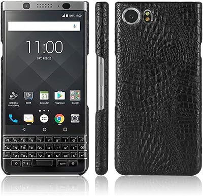 Coque blackberry keyone, étui de protection simple et léger en cuir pu à