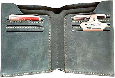 Portefeuille à deux volets doultry pour hommes en cuir véritable - design vertical