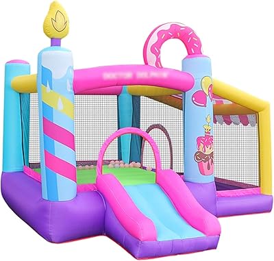 Piscine d'eau gonflable à filtre blanc pour femme, 3 en 1, avec micro aquatique, trampoline et 6 balles attachées 2,9 * 2,7 * 2,2 m (couleur : rose, taille : 2,9 * 2,7 * 2,2 m). Découvrez le shopping sans frontières avec Diaytar Sénégal