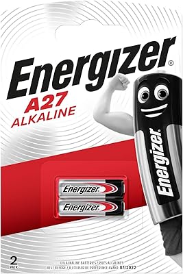 Piles energizer a27, pile alcaline 27 ah 12 v, paquet de 2