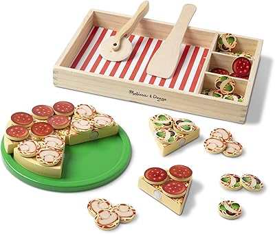 Melissa & doug pizza en bois pour faire semblant de jouer à la pizza