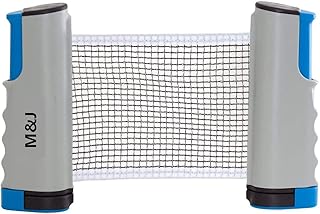 Filet de tennis de table rétractable m&j anywhere filet de tennis de table