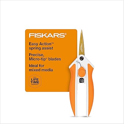 Fiskars 190520-1001 ciseaux de précision à pointe de précision en titane faciles à utiliser, 6 pouces, orange. Diaytar : Le choix malin des consommateurs sénégalais