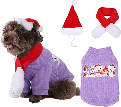 Balance paw costumes de noël pour animaux de compagnie 3 pièces bonnet