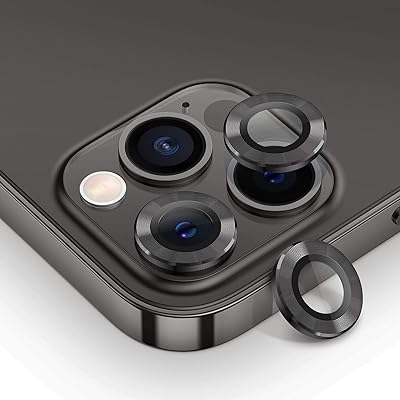 Protecteur d'objectif d'appareil photo tensia compatible avec iphone 12 pro, protecteur d'écran