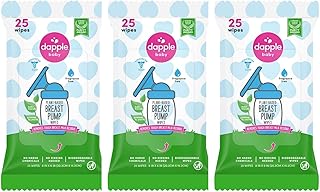 Lingettes pour tire-lait double pour bébé 25 unités (paquet de 3) lingettes