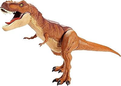 Figurine de dinosaure géant t-rex grive et lancer de jurassic world, grande