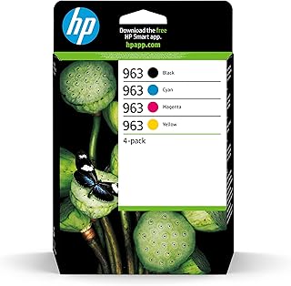 Cartouche d'encre originale hp 6zc70ae 963, noir/cyan/magenta/jaune, multipack