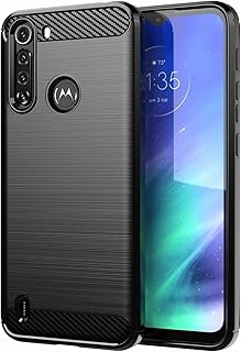 Coque motorola one fusion en fibre de carbone brossée, motif à texture ultra