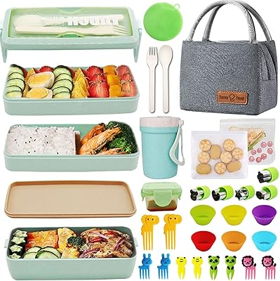 Boîte à lunch bento japonaise améliorée de 30 pièces pour enfants adultes. Diaytar : Votre shopping, nos meilleurs prix
