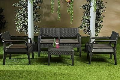 Ensemble de canapés de jardin en tissu et plastique pan emirates norwood (2+1+1+c.t)