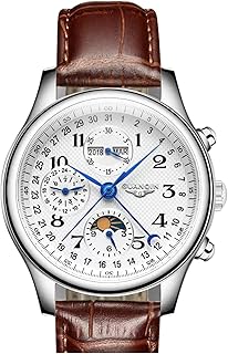 Montre pour hommes montre mécanique automatique de luxe décontractée avec phases