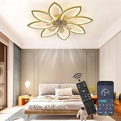 Ventilateur de plafond led avec éclairage 90 w dimmable