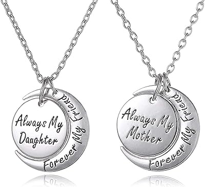 Coffret cadeau collier de bijoux mère-fille pour 2 - ''toujours ma mère/fille