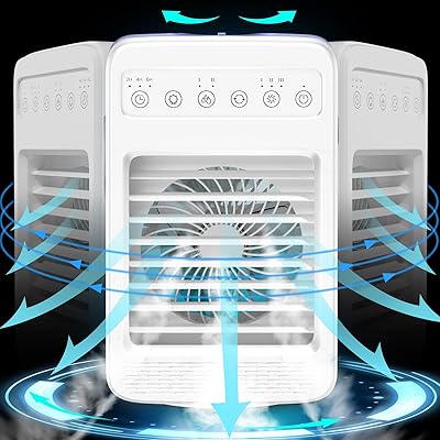 Mini climatiseur amélioré 2023 climatiseurs portables pour pièce mini oscillant portable avec minuterie