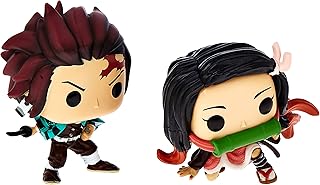 Funko pop animation : demon slayer tanjiro et nezuko, pack exclusif de deux