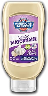 Bouteille pressable de haut en bas american harvest pour mayonnaise à l'ail, 315