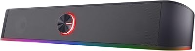 Haut-parleur d'éclairage rvb trust gaming gxt 619 thorn haut-parleurs d'ordinateur puissance maximale