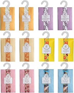 12 sachets parfumés naturels, désodorisants pour tiroirs et armoires, sachets de parfum longue durée pour tiroirs, placards, portes et voiture (lavande, lys, océan, citron, jasmin, rose). Diaytar Sénégal : Des promotions qui ont du sens