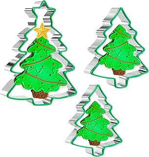 Ensemble d'emporte-pièces en forme d'arbre de noël orapink, 3 emporte-pièces en acier inoxydable
