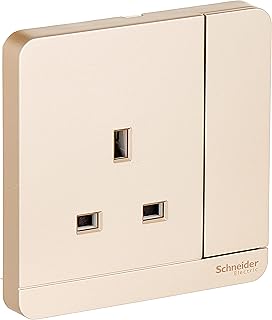 Schneider electric e8315_wg_g12 avataron gold - prise à un interrupteur - 13a