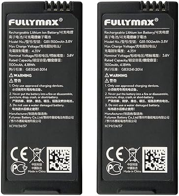 Batterie au lithium 2 pièces 3,8 v 1100 mah pour batteries de drones