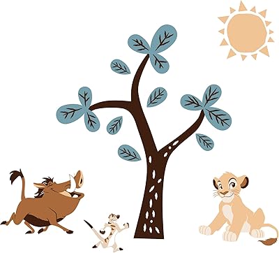Lambs & evie disney baby lion king adventure tree avec autocollants