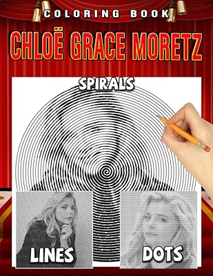 Livre de coloriage chloë grace moretz dots lines spirals : pages uniques