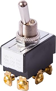 Interrupteur électrique robuste gardner bender gsw-15, dpst, mom on-mom on, ac 20a/125v, borne