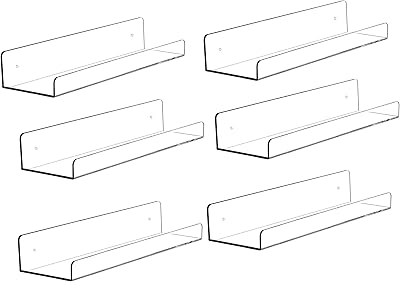 Bibliothèque flottante invisible en acrylique de 15 pouces - paquet transparent de 6. Diaytar Sénégal : Qualité garantie, prix imbattables, livraison rapide