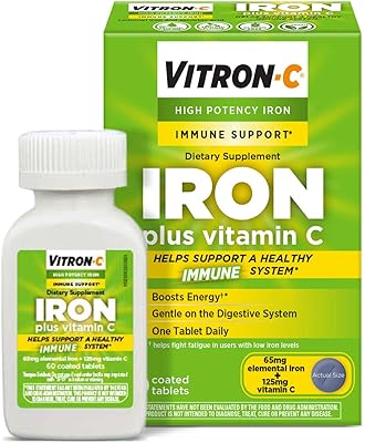 Supplément de fer et de soutien immunitaire vetron-c, une fois par jour, fer