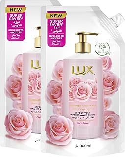 Recharge de nettoyant pour les mains parfumé antibactérien lux, rose douce, 1000 ml