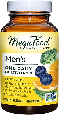 Megafood multivitamines pour hommes avec vitamines du complexe b et zinc à prendre