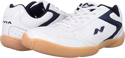 Chaussures de badminton nivea flash pour hommes, blanc/bleu, taille uk 9, 60809