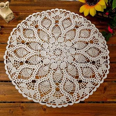 Chemins de table fanton faits à la main en dentelle au crochet