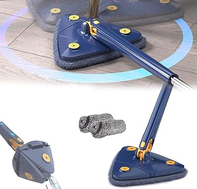 Vadrouille de nettoyage triangulaire réglable avec fonction de pression d'eau automatique, vadrouille à