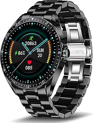 Montre intelligente lige i9 en acier inoxydable pour android et ios