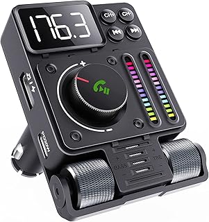 Adaptateur bluetooth pour voiture - transmetteur fm bluetooth 5.3, port usb de charge