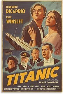Affiche sur toile vintage du film quilazo titanic, affiche d'art mural moderne