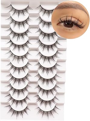 Faux cils mangue moelleux d'aspect naturel lusha faux vison 10 paires de faux