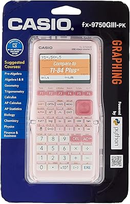Calculatrice graphique casio rose fx-9750giii (fx-9750giii-pk)