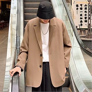 Veste de costume hip hop coréen pour hommes automne hiver décontractée ample taille