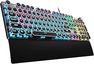 Clavier de jeu mécanique de style machine à écrire aula f2088 interrupteur bleu